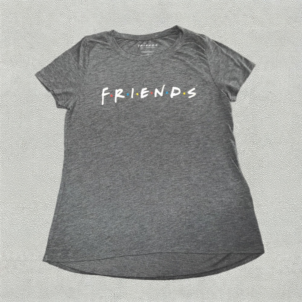 Friends TV Show T Shirt Womens XL Heather Gray Graphic Tee Television Series
